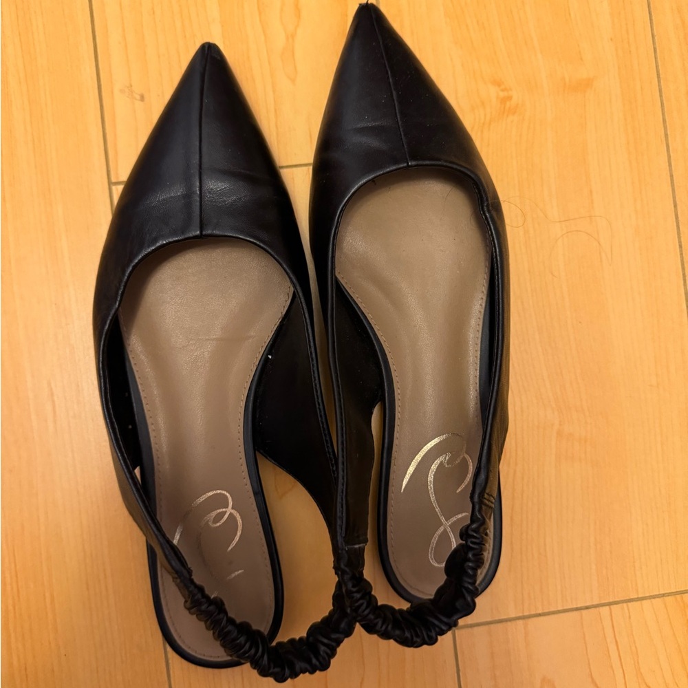 Sam Edelman Pointed Toe Black Slides - image 1